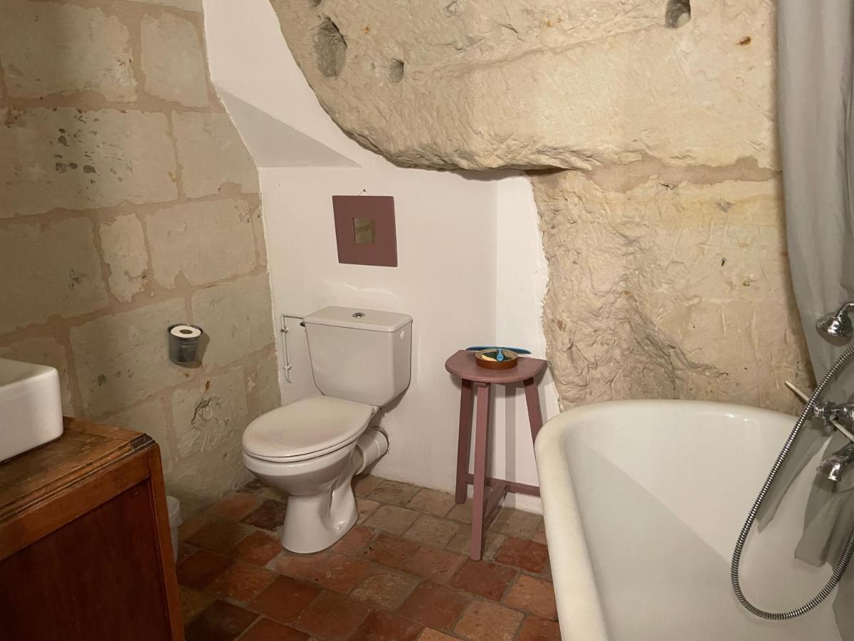 L'Escale Troglo Au Bord De La Loire Villa Souzay-Champigny Eksteriør billede